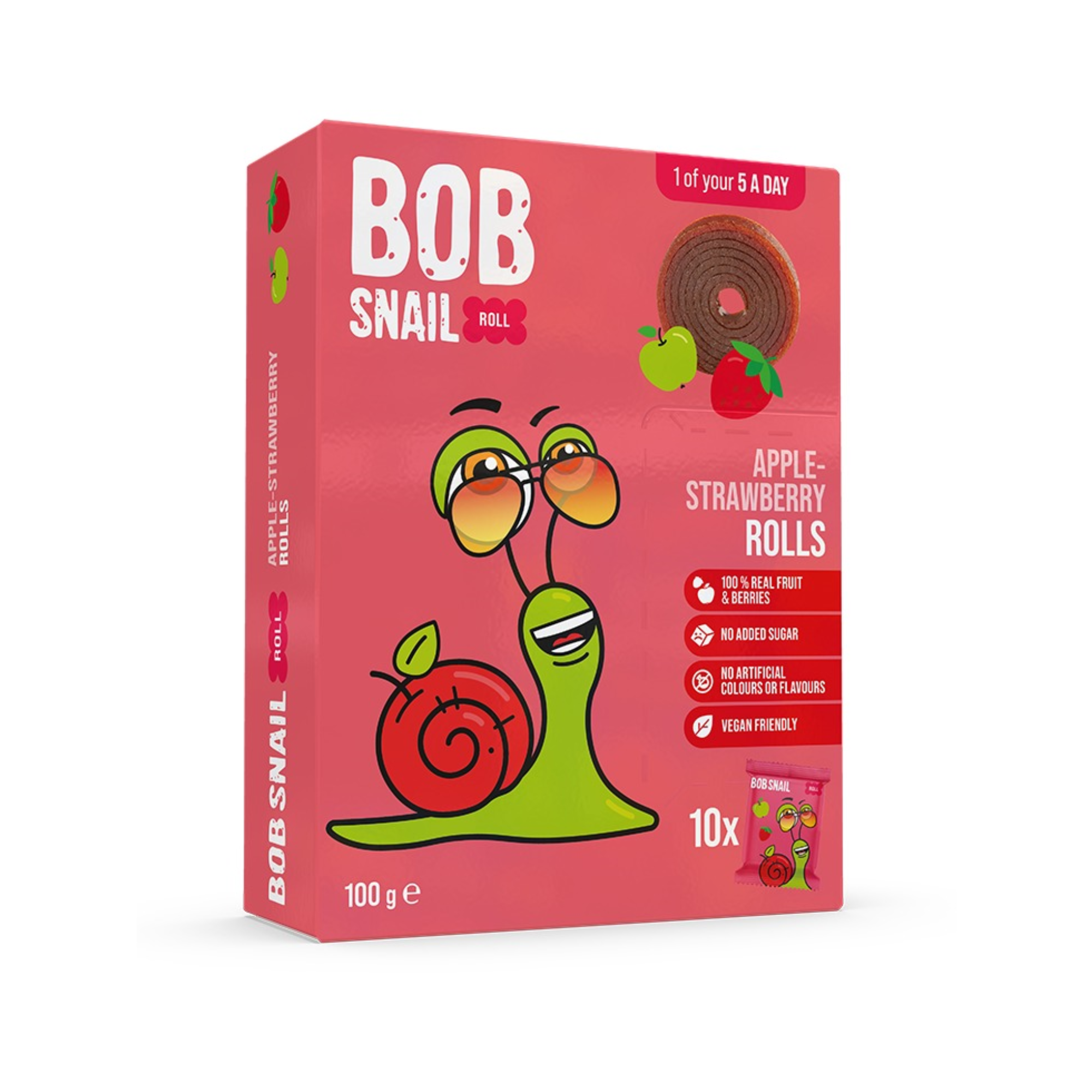 Bob Snail Multipack Fruit Roll - Apple Strawberry 5x(10x10g)