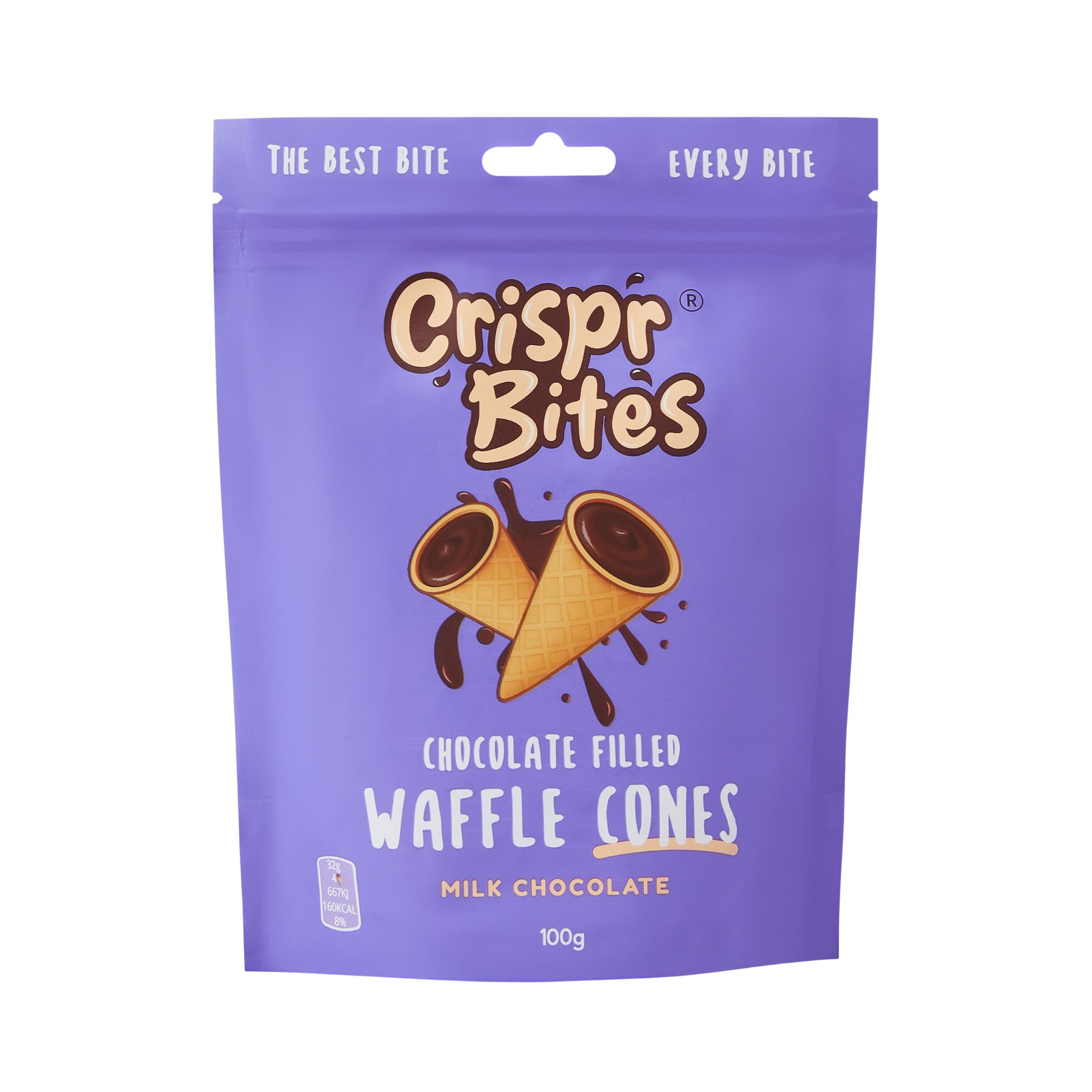 Crispr Waffle Cone Bites - Milk Chocolate (9x100g)