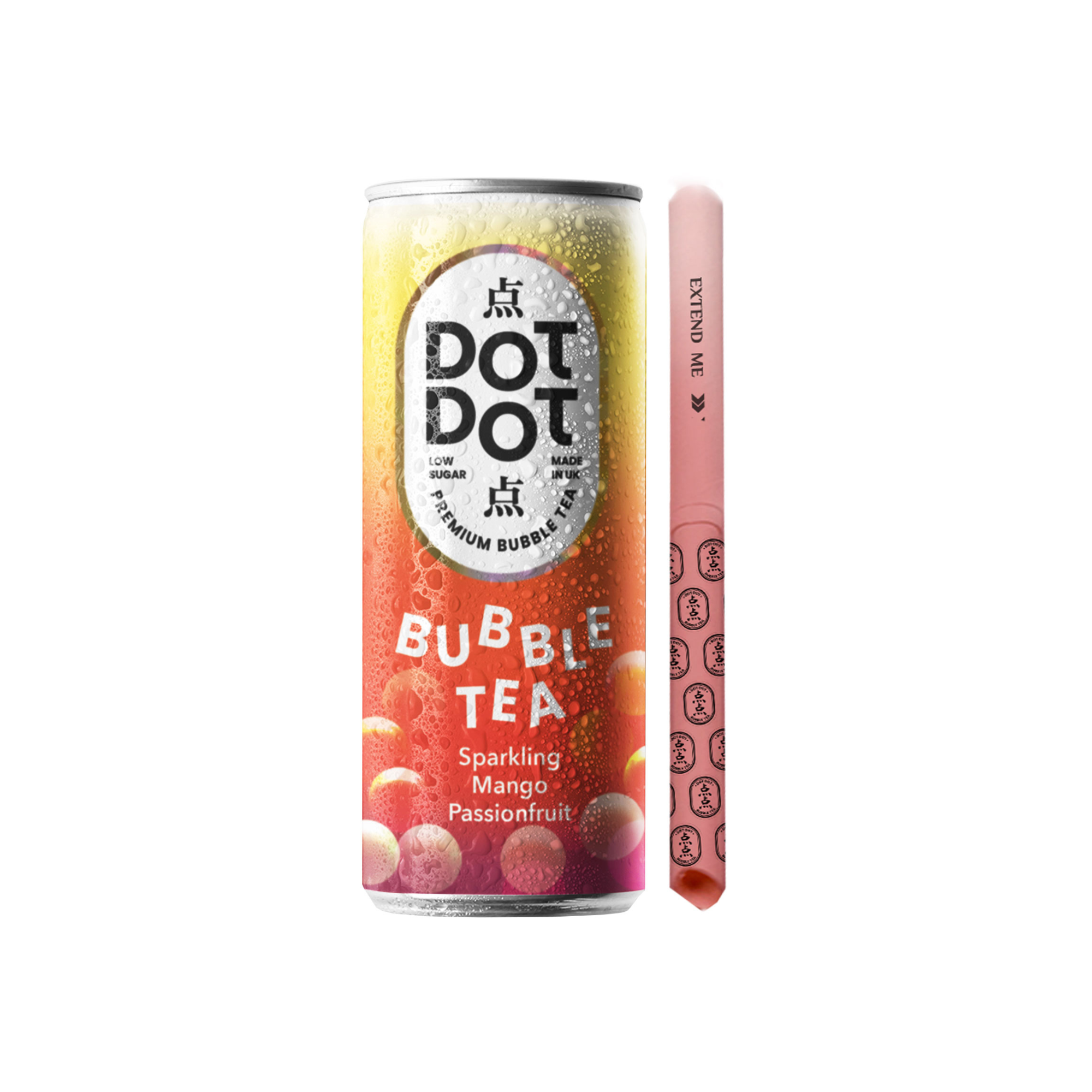 Dot Dot Sparkling Bubble Tea - Mango Passionfruit (12x250ml)