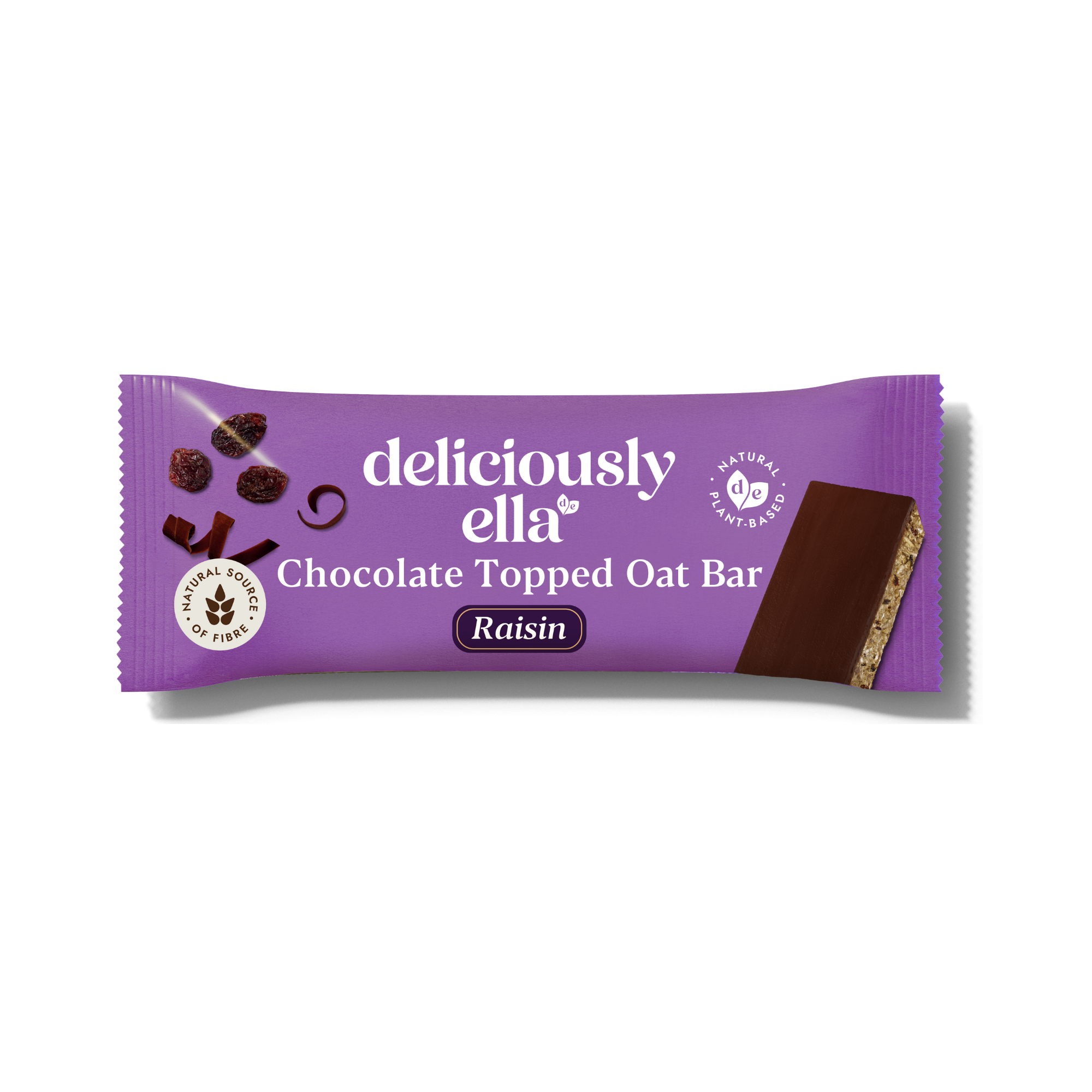 Deliciously Ella Chocolate Topped Oat Bar - Raisin (12x50g)