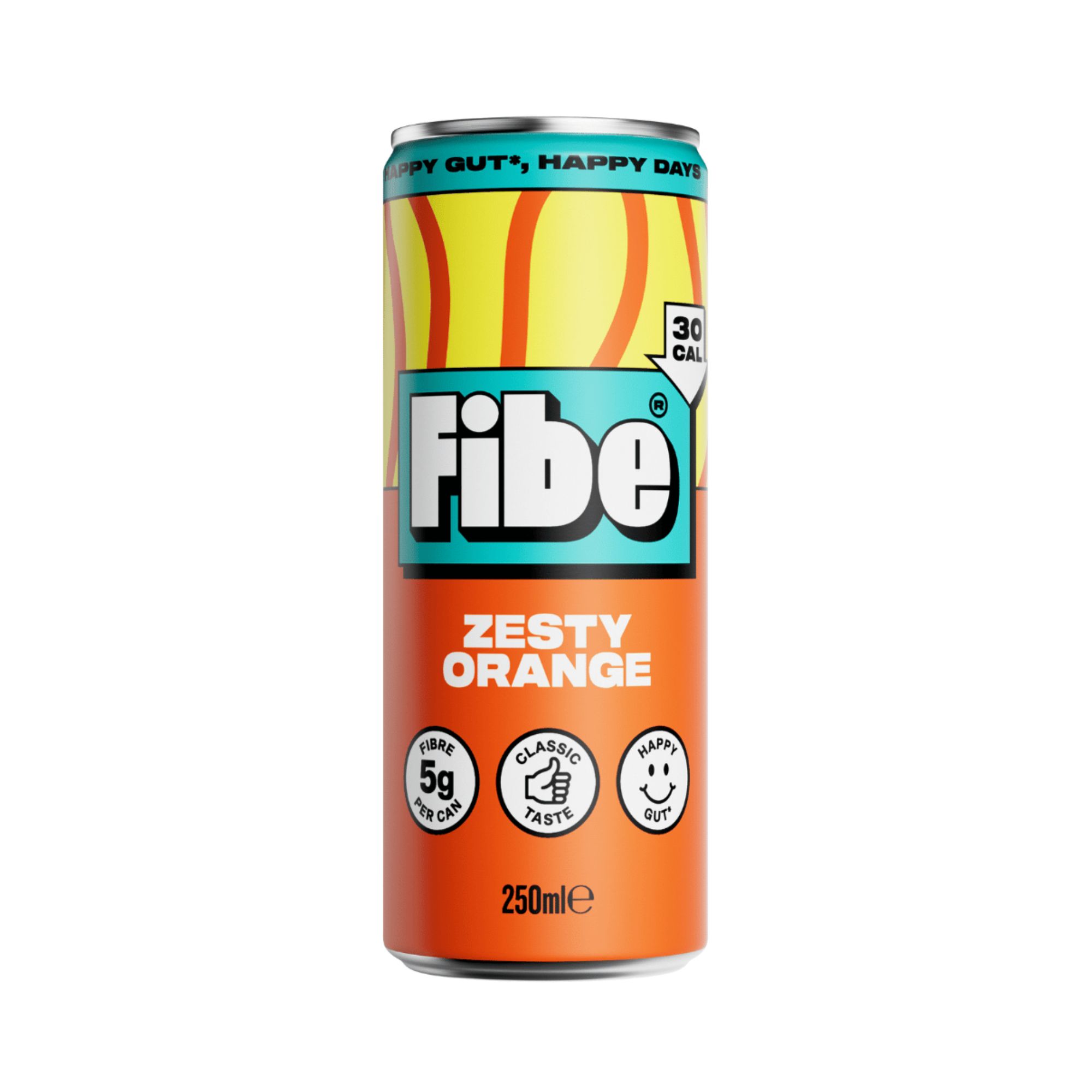 Fibe Prebiotic Soda - Zesty Orange (12x250ml)