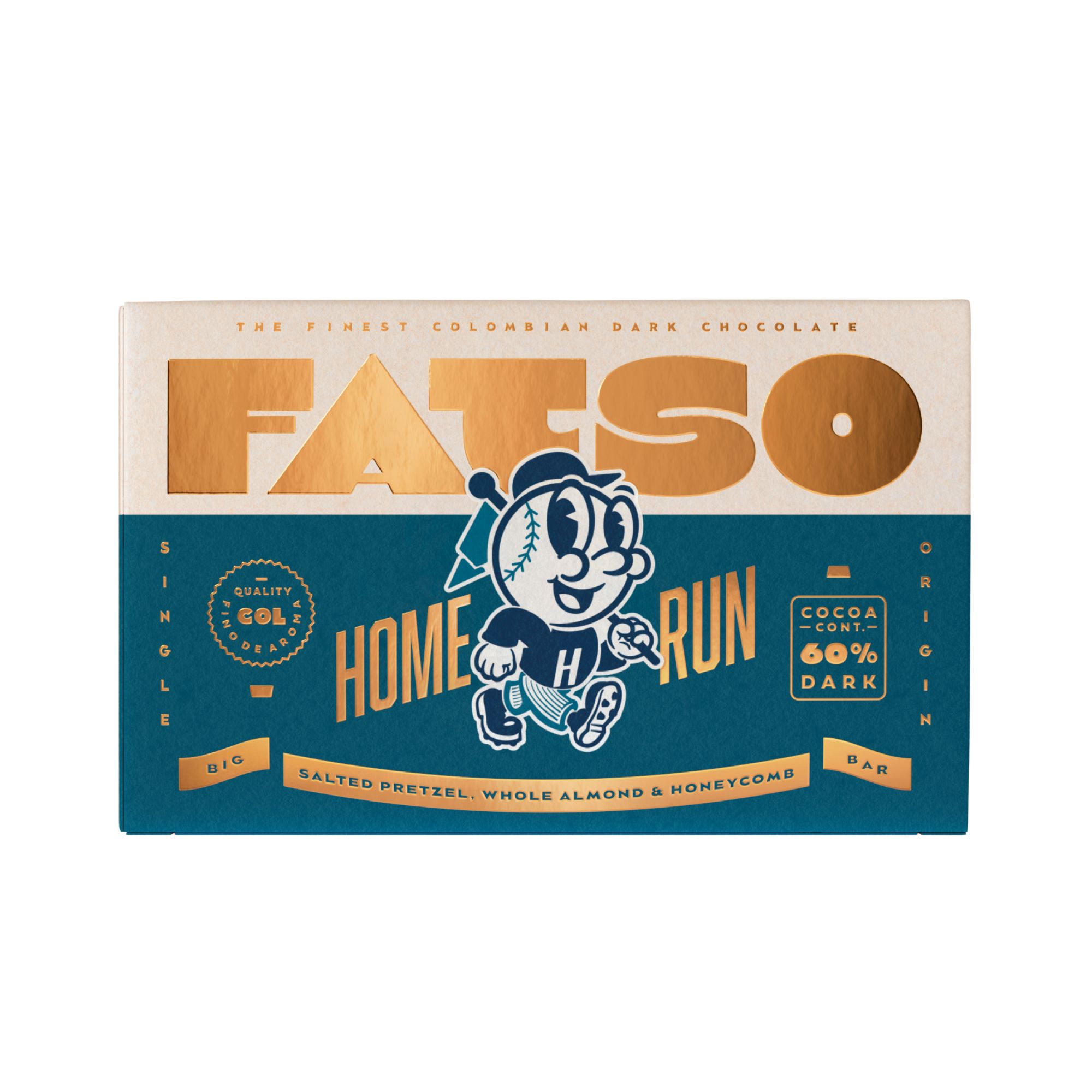 Fatso Home Run Big Bar - Salted Pretzel, Whole Almond & Honeycomb (11x150g)