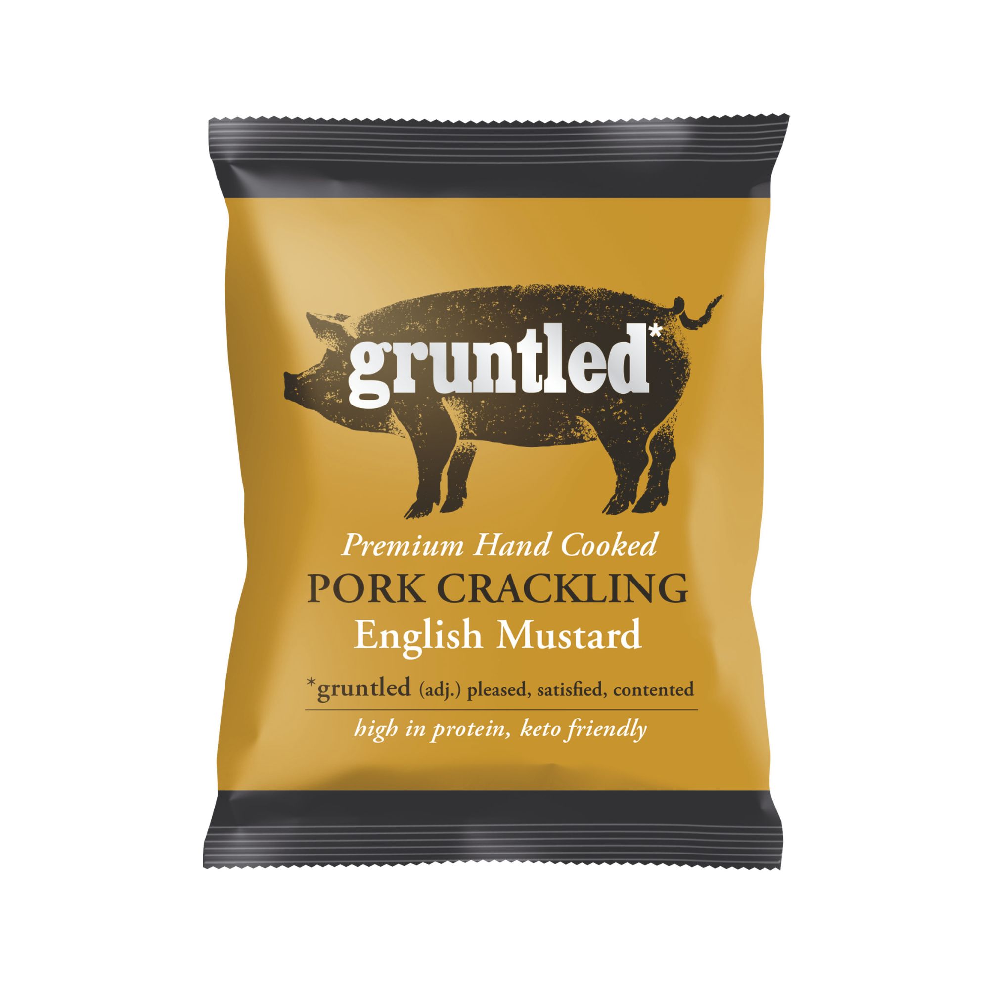 Gruntled Pork Crackling - English Mustard (20x35g)