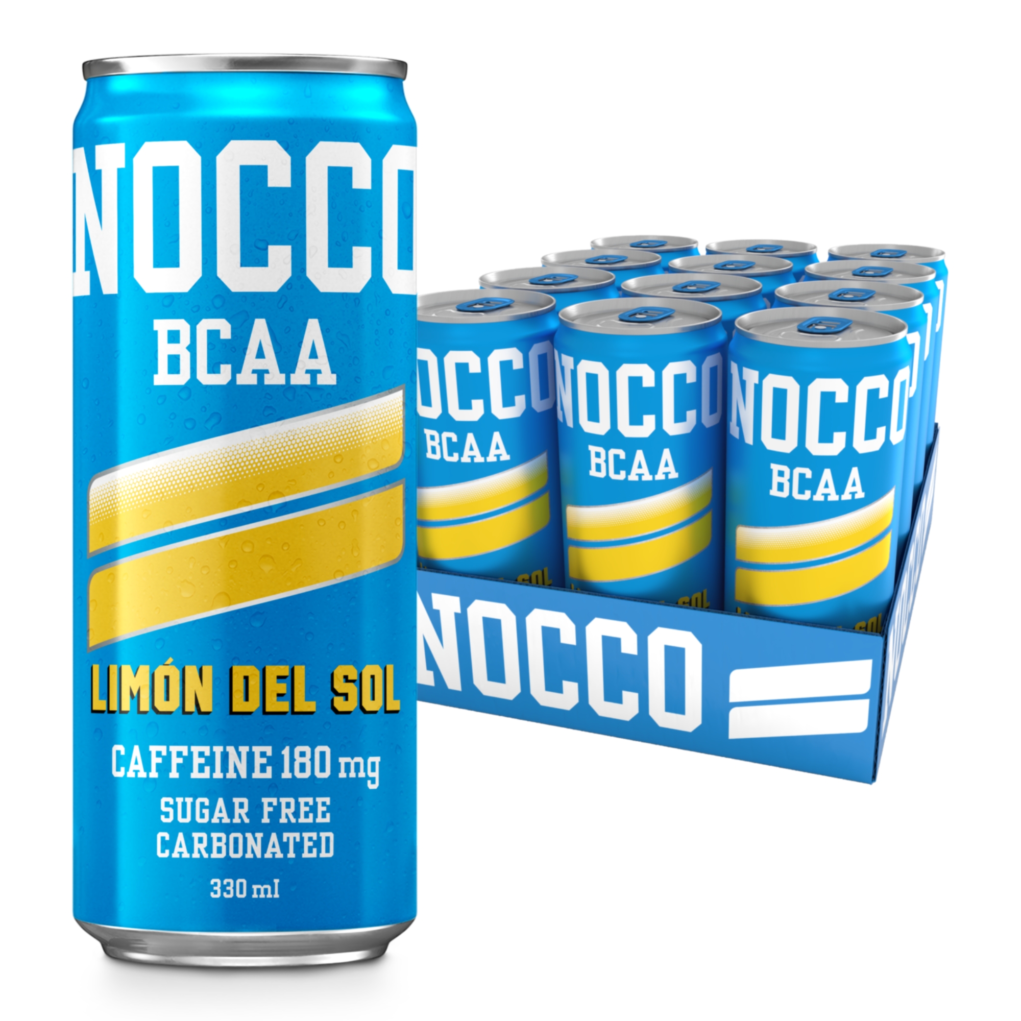 NOCCO NOCCO BCAA Energy Drink Limon Del Sol 12x330ml Delivered NOCCO NOCCO BCAA Energy Drink Limon Del Sol 12x330ml Delivered