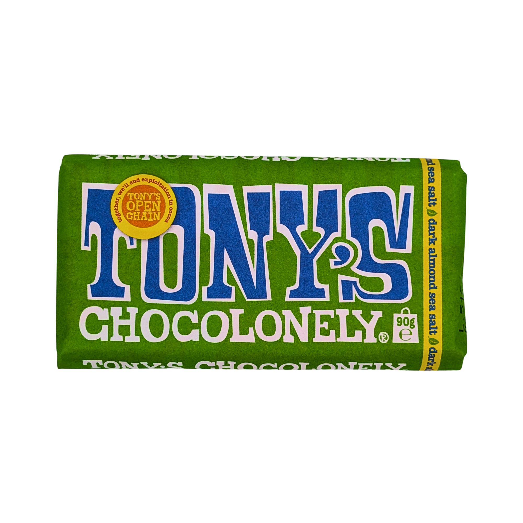 Tony's Chocolonely Personal Bar - Dark Almond Sea Salt (21x90g)
