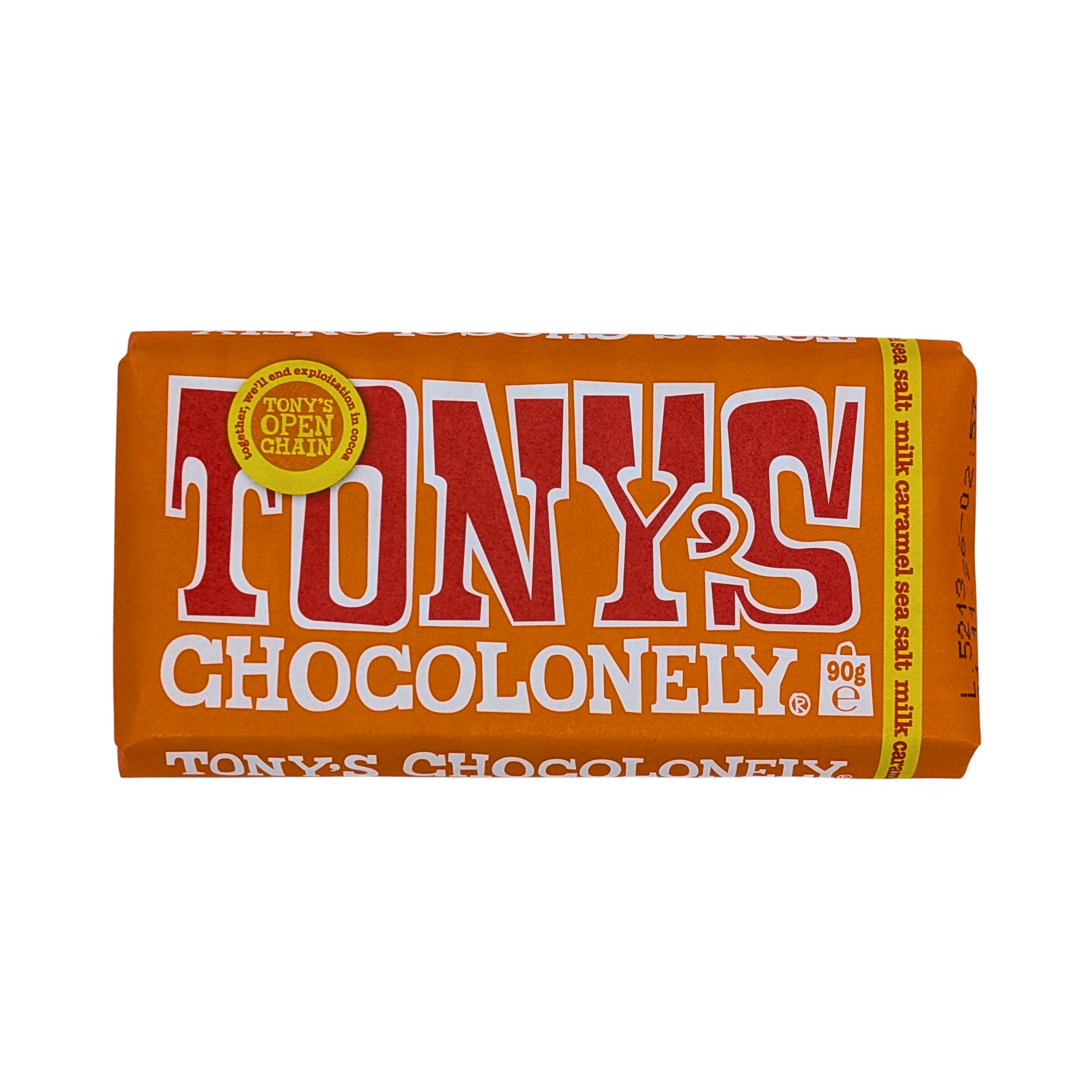 Tony's Chocolonely Personal Bar - Milk Chocolate Caramel Sea Salt (21x90g)