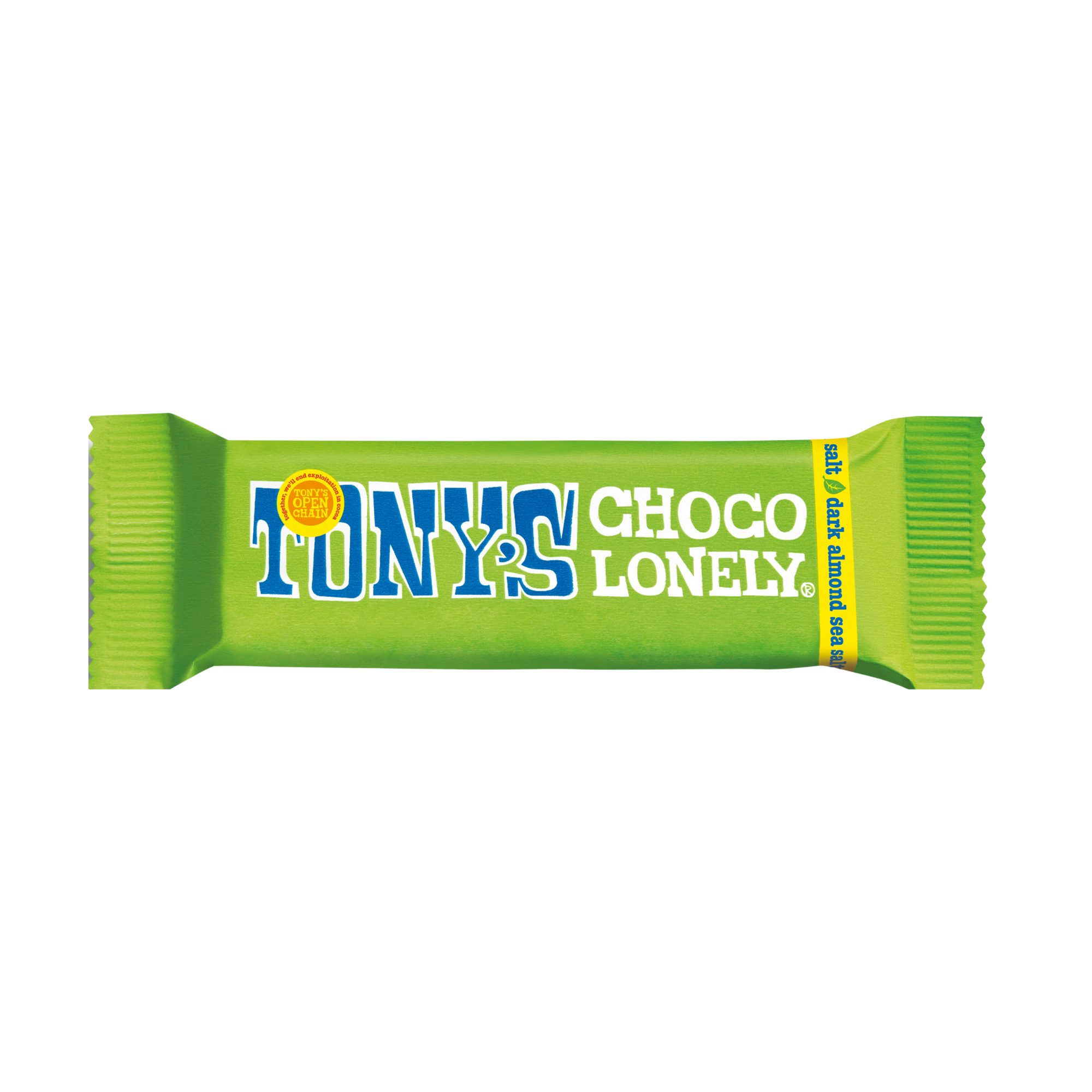 Tony's Chocolonely Small Bar - Dark Chocolate With Sea Salt And Almond (35x35g)