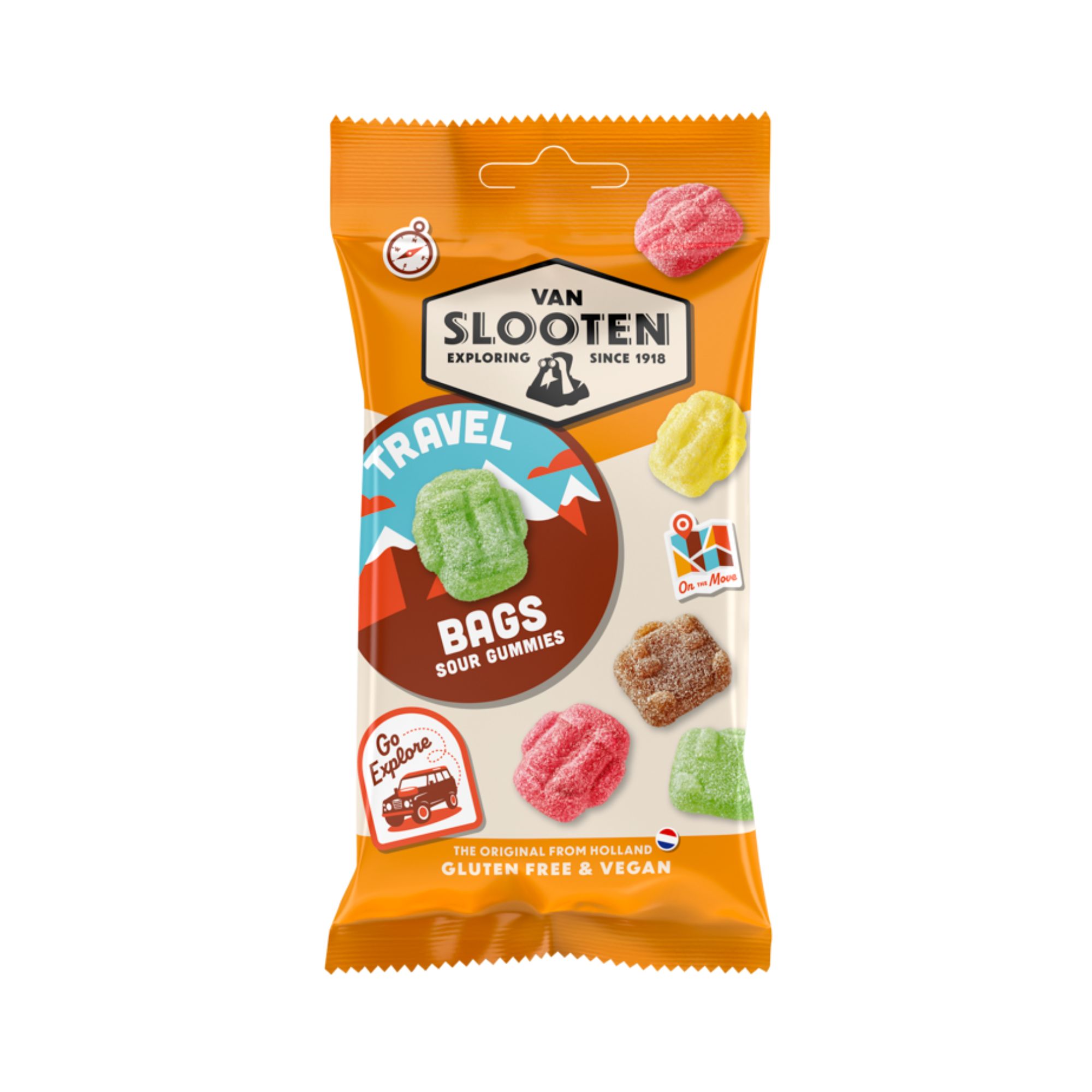 Van Slooten Travel Bags - Sour Wine Gums (12x60g)
