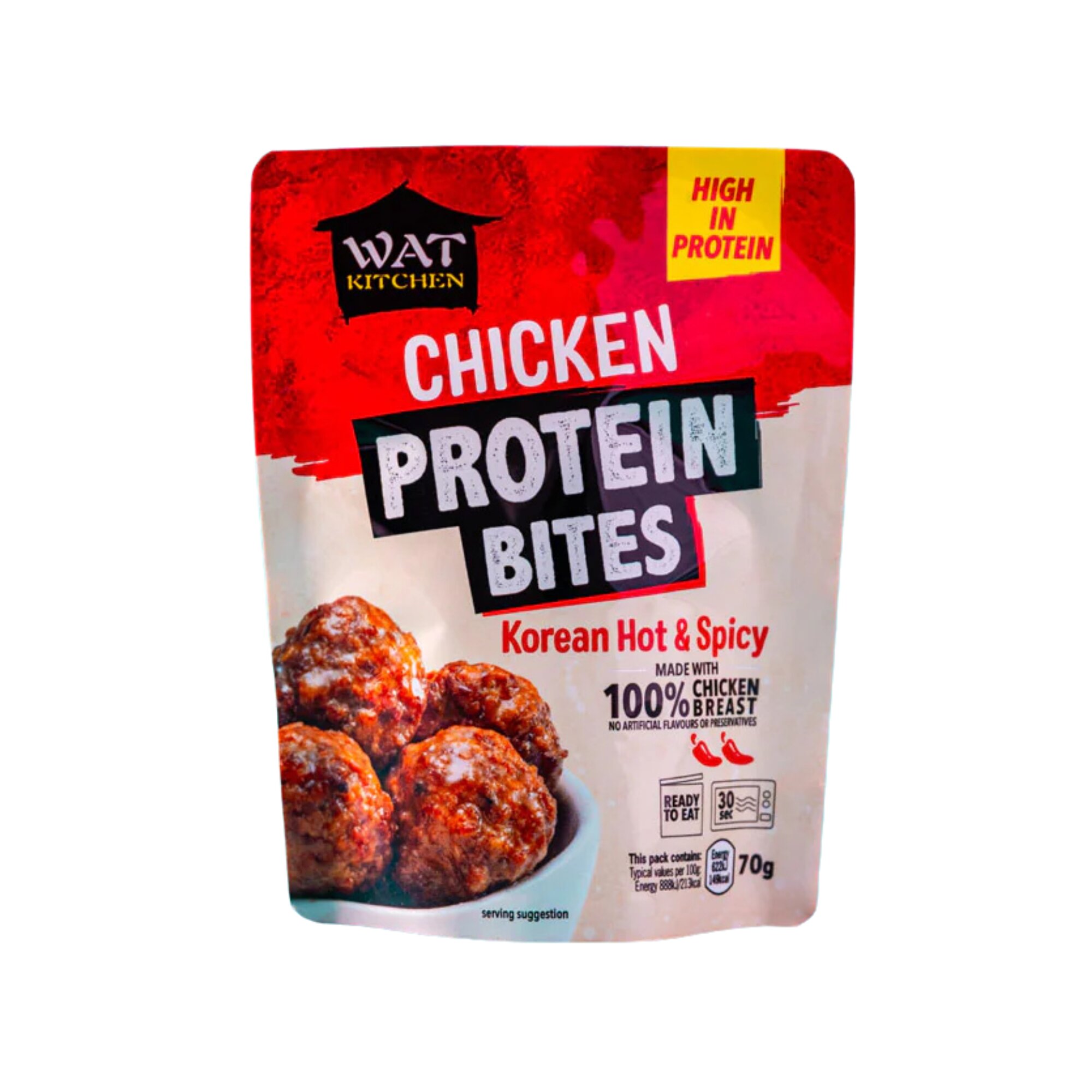 WAT KITCHEN Chicken Protein Bites - Korean Hot & Spicy (12x70g)