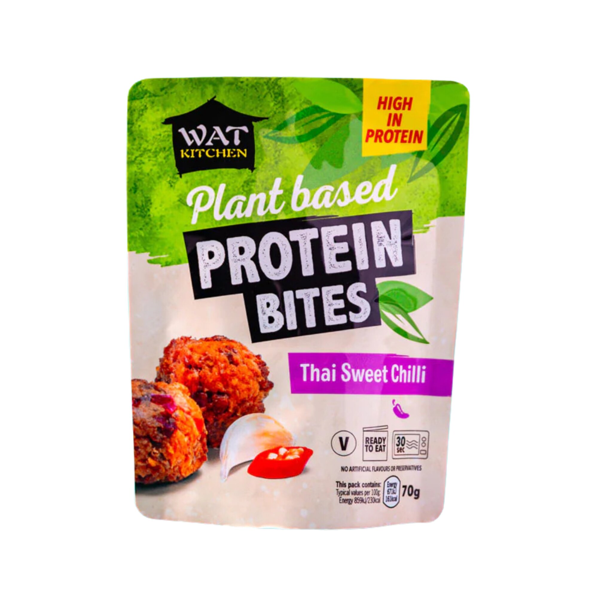 WAT KITCHEN Plant Based Protein Bites - Thai Sweet Chilli (12x70g)